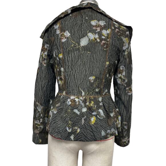 People Like Frank Womens Size S Gold Detail Crinkle Blazer - Picture 7 of 7